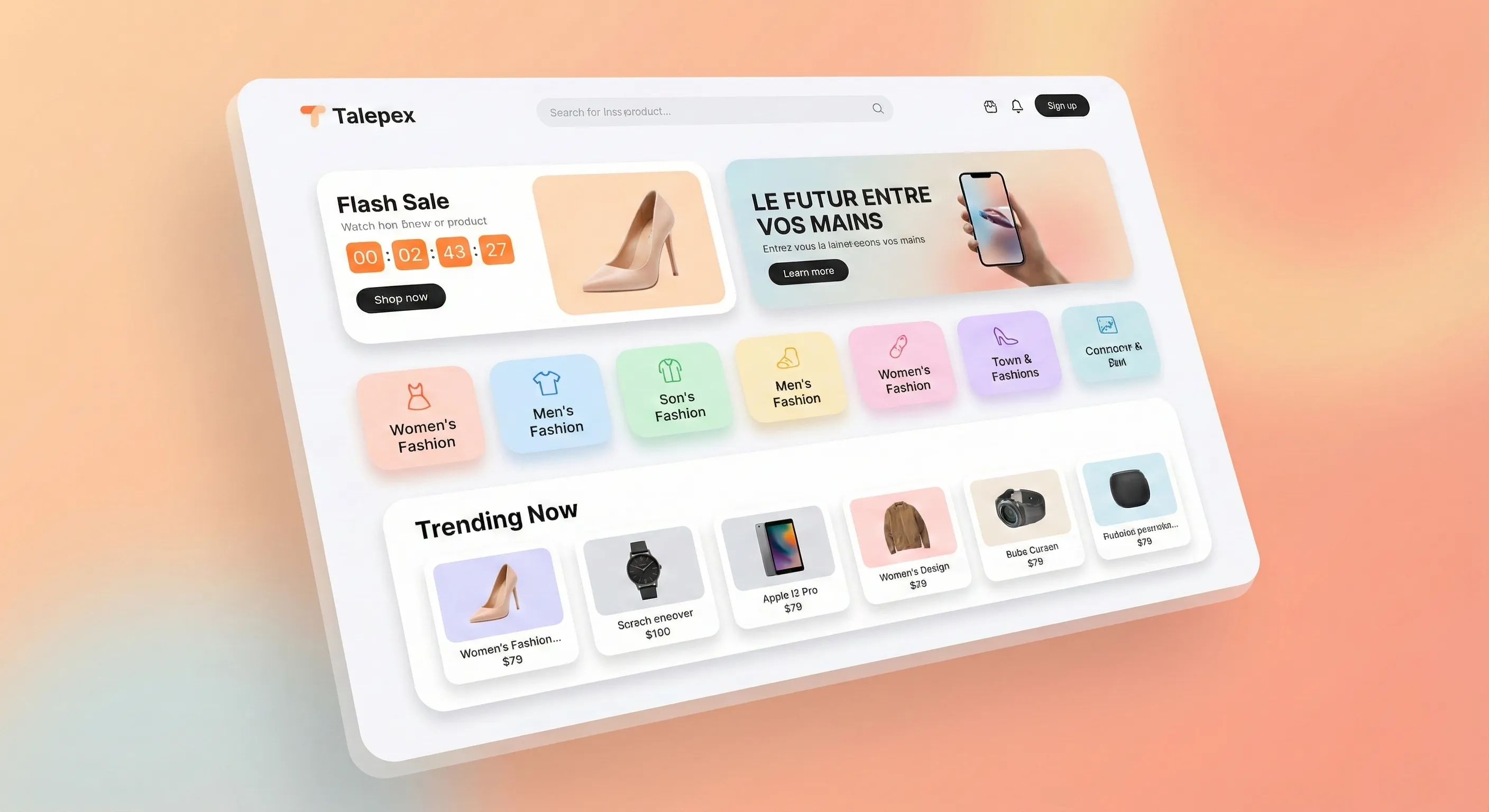 Talepex project screenshot